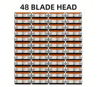 TEMU 48 piezas, Piezas de Repuesto para Cuchillas Masajeadoras, Afeitadora Manual de Acero Inoxidable de 6 Capas con de Protección Beige , Herramienta Clásica de Afeitar para Hombres que una