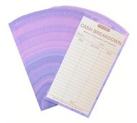 TEMU 48 Tarjetas de Contabilidad de Papel de Escritura de 120Gsm con Impresión a Cara, Guardar Categorías, Estilo , Se Puede Colocar en un Bolsa A6 para una Fácil Gestión del Presupuesto