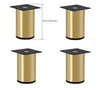TEMU 4pcs/6pcs 10cm Patas de Reemplazo de Muebles de Lujo Moderno de Acero Inoxidable Engrosadas para Gabinetes, Sofás y TV
