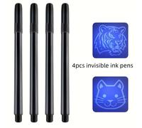TEMU 4pcs/6pcs Pluma de , Pluma de Gel Novedosa de Escritura Oculta, Pluma Espía de Uso Mágica Secreta Pluma Esferográfica Regalo de , Regalo de Espía, de Aula y Marcador de Carta Secreta