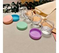 TEMU 4pcs/8pcs20g tarro de viaje de plástico a prueba de fugas para crema facial, recipiente de viaje recargable con para crema corporal cosmética de cuidado de la piel - vacío