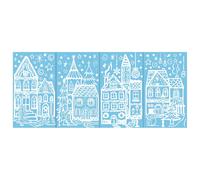 TEMU 4pcs Adhesivos Grandes para Ventanas de Navidad - Calcomanías de y Copo de Nieve de Cara para Decoración Festiva de Vidrio, Perfectos para Adornos de Fiesta Navideña