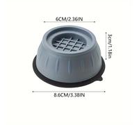 TEMU 4pcs Almohadillas Antivibración Lavadora - Antideslizantes, Absorbentes de Impactos, Reductores de y a Prueba de Refrigeradores y Electrodomésticos de Lavandería