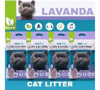 TEMU 4Pcs Arena Aglomerante para Gatos Arena de Tofu para Gatos sin Polvo Fácil de Aglomerar Sabor Lavanda