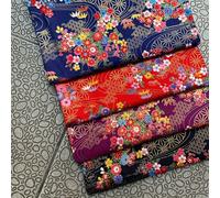 TEMU 4pcs Cuadrados de Tela Japonés 9.8" x 9.8" - Colores Surtidos, Material para Acolchado y Patchwork para Proyectos DIY para el Invierno
