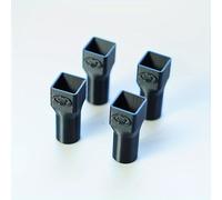 TEMU 4pcs Elevadores de Patas de Muebles Impresos en 3D para Limpieza con Aspiradora - Ajustables a Patas de Mesa Cuadradas con Lateral de 20mm, Construcción Duradera de Plástico