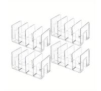 TEMU 4pcs Organizadores de Armario de Acrílico Transparente - Divisores de Almacenamiento de Gran Capacidad para Bolsos, Corbatas y Bufandas - de , Material ABS Duradero