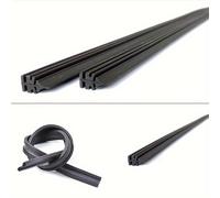 TEMU 4pcs Tiras de Repuesto para Limpiaparabrisas de Coche 28 Pulgadas Ángulo de Limpieza de Estructura Sin Hueso Tiras de Goma para Limpieza de Parabrisas