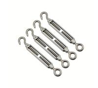 TEMU 4piezas Gancho Y Ojo De Acero Inoxidable Tornillo De M4/M5/M6 Hardware De Resistencia Tornillo De Cuerda De Alambre Ajustable Gancho De Hebilla Hebilla