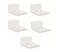 TEMU 5/10/14 Piezas Estante Acrílico Pequeño de Pared, Estante Colgante para Plantas, Estante Adhesivo para Dormitorio, Exhibidor Transparente para Cuadros y Juguetes, Estantería