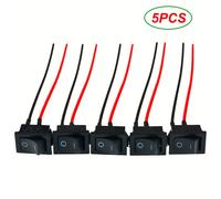 TEMU 5/10/20 piezas, de 6A/250V y 10A/125V, 2 posiciones, con terminales de cobre pre-, 2 pines, , con montaje en panel, conexión rápida, no requiere batería, TOH, momentáneo TO.