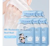 TEMU 5 /10 Máscara de Manos de Nicotinamida de Leche, Hidratación Profunda, y Pulimenta la Piel de , Acabado , Manos Secas, Adecuado para Hombres y Mujeres, de Manos, Fácil de Llevar, Tamaño de Viaje