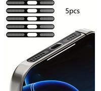 TEMU 5/10pcs Cubierta Adhesiva Antipolvo de Malla para Altavoces para iPhone Serie 15/16
