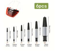 TEMU 5/6pcs Kit de Extractor de Tornillos Premium, Fácil de Quitar Tornillos, Pernos y Tubos Dañados, Herramientas Esenciales para Carpintería y Bricolaje