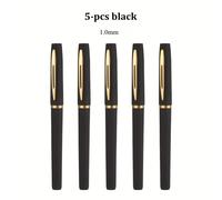 TEMU 5 Bolígrafos de Gel Negro, Bolígrafos de Gel de Gran Capacidad con Punta de 1.0Mm de Ancho, Adecuados para Negocios, Oficina, Firma, Práctica de Caligrafía y Escritura Diaria