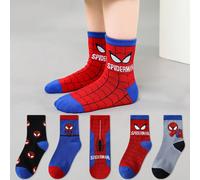 TEMU 5 de calcetines de Spider de personajes de dibujos animados de Marvel "¡Saltar al acción! Calcetines de Spider-Hero para niños - Diversión de para " Calcetines de media pantorrilla para jóvenes
