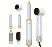 TEMU 5 en 1 Cepillo Caliente Multifuncional para el Pelo, Plancha Rizadora y Alisador Eléctrico con Enchufes EU