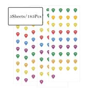 TEMU 5 hojas/185 piezas de etiquetas adhesivas de graduación para de mira, etiquetas de ajuste de precisión que se a la mayoría de de miras y etiquetas de , ideales para tiro y caza