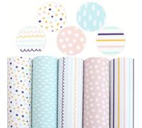 TEMU 5 Láminas De Cuero Sintético Estampado De Puntos, Rayas Y Ondas De Geometría, De 7.87x12.99 Pulgadas, Con Cruzada, Para Manualidades De Pendientes, Y Proyectos DIY