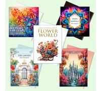 TEMU 5 libros para colorear para adultos, diseños de //jardín/mandala/flor en , papel premium a prueba de sangre, adecuado para adultos y principiantes, regalo para , San Valentín, Navidad
