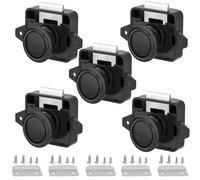 TEMU 5 paquetes de cerrojos para gabinetes de RV, cierre de botón sin llave para autocaravana, camper, caravan, barco - Construcción ABS , ajuste universal, accesorio de viaje seguro, cerrojos para RV