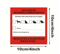 TEMU 5 pegatinas de para mascotas, pegatinas de ventana de rescate en español para emergencias, Salva a nuestros gatos/perros, los bomberos la desde o , 4X4 pulgadas