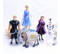 TEMU 5 piezas de Conjunto de de PVC de Disney Frozen - Decoración coleccionable vibrantes con Elsa, Anna, Olaf y - Ideal para velas de , decoración de escritorio y de fiestas de vacaciones