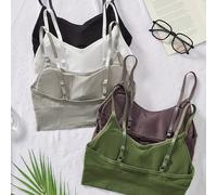 TEMU 5 piezas de sin tirantes inalámbrico 3D, sexy, , push up, ropa interior deportiva - Tirantes ajustables, hermoso respaldo, para damas que se puede usar como chaleco casual deportivo para salir