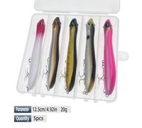 TEMU 5 piezas por , de pesca Wave Party para pesca en y río, 12.5 cm/20 g, de plástico ABS con ojos de pez 3D, artificial duro