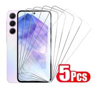 TEMU 5 Piezas Protector de Pantalla de Vidrio Templado 9h para for Samsung Galaxy S24 FE, S20 FE, S24, S25 , A51, A52, A52S, A53, A54, A55, A16, A15, A14, A13, A12 - Película