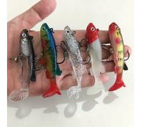 TEMU 5 señuelos de pesca, pequeños peces coloridos con anzuelos, cebos de natación con de paleta adecuados para , trucha, , , señuelos para y agua , regalos de pesca perfectos para hombres.