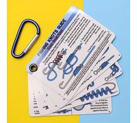 TEMU 5 Tarjetas Guía de Nudos de Pesca, 12 Nudos de Pesca Fáciles, Portátiles e Impermeables | Cómo Nudos de Pesca Prácticos con un Mini Clip de Almacenamiento | para Principiantes