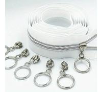 TEMU 5 Yard 10 Deslizador 5# Dorado Plateado Deslizador Diente Gran Pieza de Nylon Bobina Código Bricolaje Costura Cremallera Doméstica