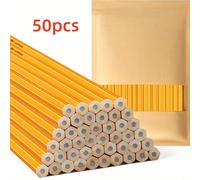 TEMU 50/100/150 piezas Lápices con , 2 Lápices HB para Escribir, Dibujar y Bocetar, Lápices de Madera Amarilla para Oficina, , Profesores y Suministros de Aula, para Uso Artístico Profesional