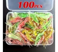 TEMU 50/100 piezas de de de silicona con anzuelos - Luminosas y suaves para pesca nocturna, verde, , rosa, colores luminosos, accesorios para pesca al , carnadas de pesca