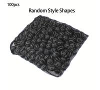 TEMU 50/100 Pond Filter Media Medios de Filtro Bio para Acuario Negro con Esponja 50 de 1 , 100 de 0.6 pulgadas para Acuario, Pecera, Estanque, Medios de Filtro