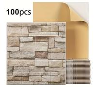 TEMU 50/80/100pcs Pegatinas Clásicas de Pared para Salpicadero en PVC y PE, Mármol Removible Autoadhesivo Impermeable Antihumedad Decorativo Vinilo Reutilizable Renovación Cocina Baño Hogar