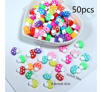 TEMU 50 Cogullas de Arcilla Plástica con un Agujero , Perfectas para Hacer Joyas como Pulseras y Collares
