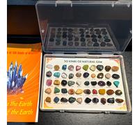 TEMU 50 Especímenes Minerales y Colección de con 100 Páginas, Cristales, ¡Ágata! , & Más. para Decoración del Escritorio o Regalos a - Idea como Presente en Halloween, Navidad o Día de San Valentín