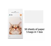 TEMU 50 hojas en 1 Papel para impresora fotográfica portátil Xiaomi Mi, diseño autoadhesivo, papel fotográfico para impresora de bolsillo de 3 pulgadas, impresión sin tinta