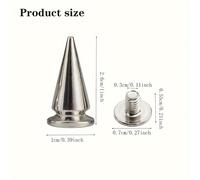 TEMU 50 Juegos de 100pcs Grandes Clavos de Árbol Metálicos de 2.6cm/1 y Tornillos de Remache Metálicos para Artesanía de Cuero DIY Plateados