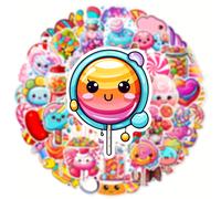 TEMU 50 PCS Pegatinas de Caramelos y Postres: Perfectas para decorar tu ordenador, teléfono, libros y patinetas - ¡Diversión DIY!