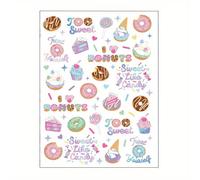 TEMU 50 pegatinas de para fiestas de con dulces - Cupcakes, donas, helado y más - Perfectas para celebraciones y decoraciones , decoraciones de fiestas de