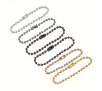 TEMU 50 piezas/ Cadena de Cuentas de Hierro de 11-12 cm para Hacer Cadenas de Teléfono Móvil, Etiquetas Colgantes y Accesorios de Joyería