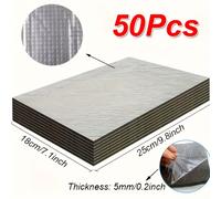 TEMU 50 Piezas de Almohadillas Aislantes con Adhesivo, Almohadillas de Aislamiento Térmico para Puertas, Compartimento del Motor y Techo, Material de Insonorización Automotriz