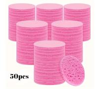 TEMU 50 Piezas de Esponjas Faciales Reutilizables Comprimidas, Removedor de Maquillaje Natural y Esponja Exfoliante para Limpieza Profunda, Exfoliación , para Viajes