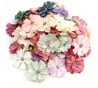 TEMU 50 Piezas de Flores Artificiales de Seda Realistas con en Capas - Ramo de Boda de 6 Ideal para , Compromisos y de Mesa - Flores de Seda, Sin Requerido