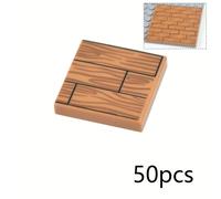 TEMU 50 piezas de ladrillo de azulejo 2x2 suaves y impresos - Accesorios de de azulejos para suelo, decoración de paredes de , educación y iluminación DIY, empilado de .