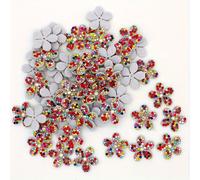 TEMU 50 piezas de parches de flores con strass coloridos, pegatinas DIY ideales para bolsos, ropa y manualidades