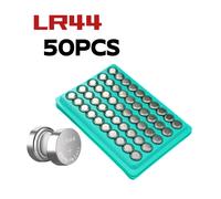 TEMU 50 piezas de pilas de botón LR44 AG13 A76 357 de 1.5V, pilas alcalinas tipo moneda para reloj/calculadora/báscula/juguetes, energía de larga duración